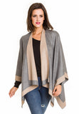 Cardigan Poncho (Light Gray Beige) - Melifluos