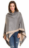 Cardigan Poncho (Light Gray Beige) - Melifluos