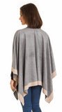 Cardigan Poncho (Light Gray Beige) - Melifluos