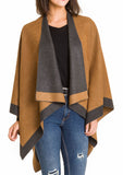 Cardigan Poncho (Dark Gray Beige) - Melifluos
