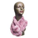 Faux Fur Collar Scarf for Women (Pink)