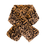 Faux Fur Collar Scarf for Women (Leopard)