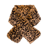 Faux Fur Collar Scarf for Women (Leopard)