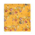 Spanish Design Printed Viscose Scarf (Yellow Paisley)