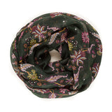 Spanish Design Printed Viscose Scarf (Green Paisley)
