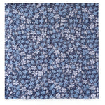 Spanish Design Printed Viscose Scarf (Double Blue Floral)