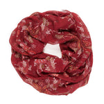 Spanish Design Printed Viscose Scarf (Red Paisley)