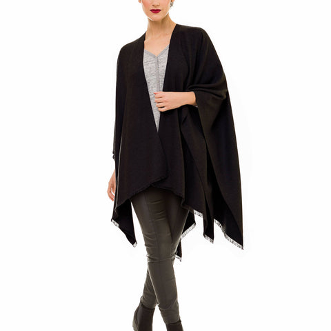 breezy lane Damesponcho, cape, omkeerbare sjaalwikkels, elegante Ruana open voorkant, cardigan voor herfst en winter vakantie, Grijze Plaid, one size breezy lane Damesponcho, cape, omkeerbare sjaalwikkels, elegante Ruana open voorkant, cardigan voor herfst en winter vakantie, Grijze Plaid, one size
