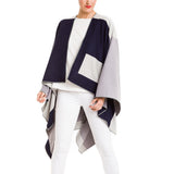 Women's Shawl Wrap Poncho Ruana Cape Cardigan Sweater Open Front (PC04-5)