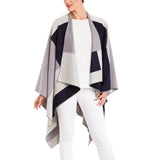 Women's Shawl Wrap Poncho Ruana Cape Cardigan Sweater Open Front (PC04-5)