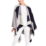 Women's Shawl Wrap Poncho Ruana Cape Cardigan Sweater Open Front (PC04-5)