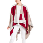 Women's Shawl Wrap Poncho Ruana Cape Cardigan Sweater Open Front (PC04-6)