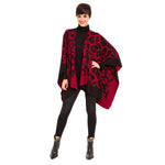 Women's Shawl Wrap Poncho Ruana Cape Cardigan Sweater Open Front (PC09-13)