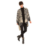 Women's Shawl Wrap Poncho Ruana Cape Cardigan Sweater Open Front (PC09-15)