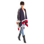 Women's Shawl Wrap Poncho Ruana Cape Cardigan Sweater Open Front (PCA01)