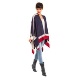 Women's Shawl Wrap Poncho Ruana Cape Cardigan Sweater Open Front (PCA01)