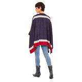 Women's Shawl Wrap Poncho Ruana Cape Cardigan Sweater Open Front (PCA01)