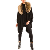 Women's Shawl Wrap Poncho Ruana Cape Cardigan Sweater Open Front (PCF-11)
