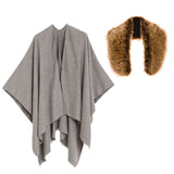 Women's Shawl Wrap Poncho Ruana Cape Cardigan Sweater Open Front (PCF-4)