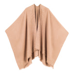 Women's Shawl Wrap Poncho Ruana Cape Cardigan Sweater Open Front (PCP-15)