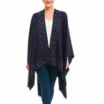 Women's Shawl Wrap Poncho Ruana Cape Cardigan Sweater Open Front (PCP-2)