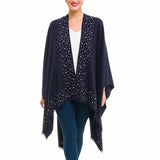 Women's Shawl Wrap Poncho Ruana Cape Cardigan Sweater Open Front (PCP-2)