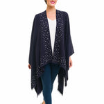 Women's Shawl Wrap Poncho Ruana Cape Cardigan Sweater Open Front (PCP-2)