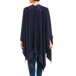 Women's Shawl Wrap Poncho Ruana Cape Cardigan Sweater Open Front (PCP-2)