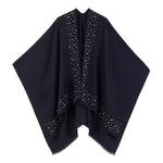 Women's Shawl Wrap Poncho Ruana Cape Cardigan Sweater Open Front (PCP-2)