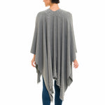 Women's Shawl Wrap Poncho Ruana Cape Cardigan Sweater Open Front (PCP-4)