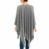 Women's Shawl Wrap Poncho Ruana Cape Cardigan Sweater Open Front (PCP-4)