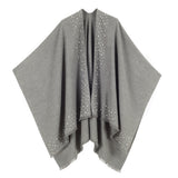 Women's Shawl Wrap Poncho Ruana Cape Cardigan Sweater Open Front (PCP-4)