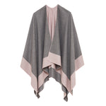 Women's Shawl Wrap Poncho Ruana Cape Cardigan Sweater Open Front (PCS-3)