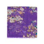 Spanish Design Printed Viscose Scarf (Purple Flower)