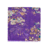 Spanish Design Printed Viscose Scarf (Purple Flower)