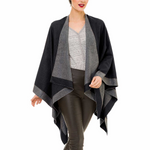 Cardigan Poncho (Gray Navy) - Melifluos