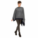 Cardigan Poncho (Gray Navy) - Melifluos