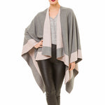 Cardigan Poncho (Gray Pink) - Melifluos