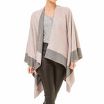 Cardigan Poncho (Gray Pink) - Melifluos