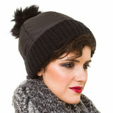 Beanie with Pom Pom (Black) - Melifluos