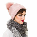 Beanie with Pom Pom (Pink) - Melifluos