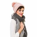Beanie with Pom Pom (Pink) - Melifluos