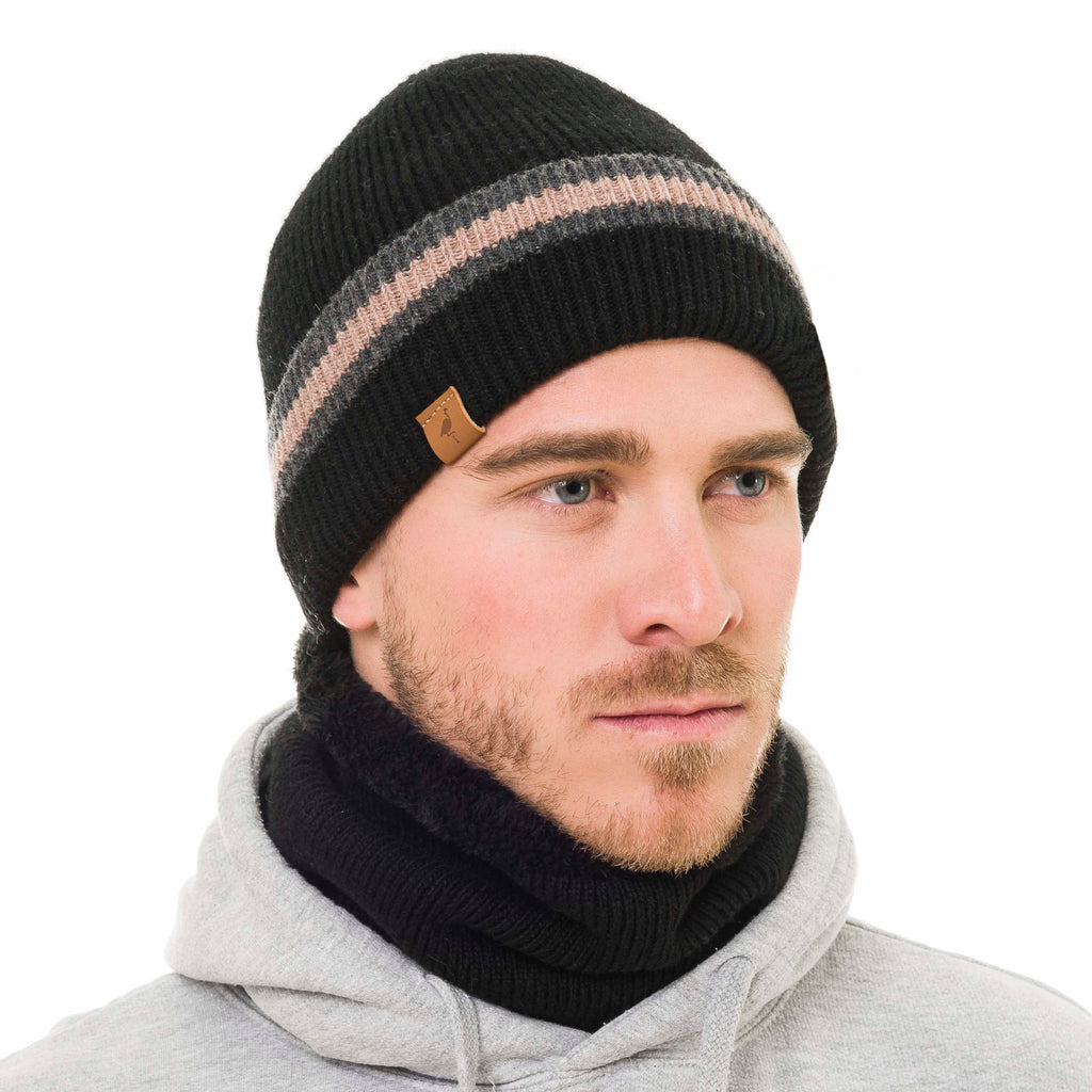 Beanie and Neck Warmer Set (Black) – Melifluos display picture 1