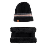 Beanie and Neck Warmer Set (Black) - Melifluos