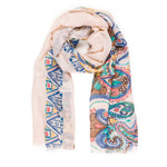 Spanish Design Printed Viscose Scarf (Beige Pattern) - Melifluos