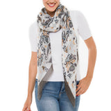 Spanish Design Printed Viscose Scarf (Black Paisley)