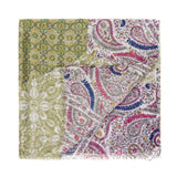 Spanish Design Printed Viscose Scarf (Green Geometric)