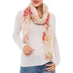 Spanish Design Printed Viscose Scarf (Beige Flower)