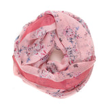 Spanish Design Printed Viscose Scarf (Pink Flower)
