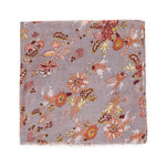 Spanish Design Printed Viscose Scarf (Gray Paisley Floral) - Melifluos